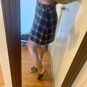 SOLD - Flannel Mini Skirt By OAT
